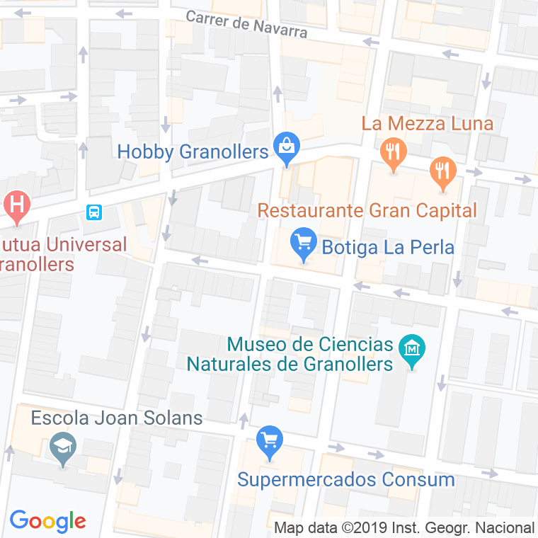 Código Postal calle Goya en Granollers