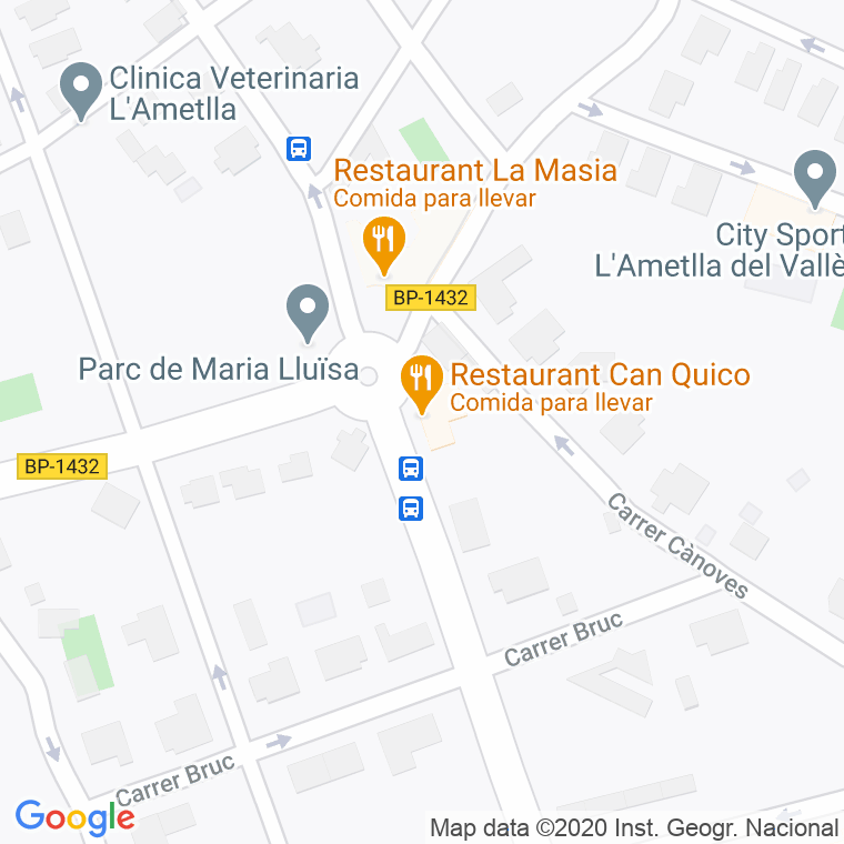 Código Postal calle Can Quico Del Cal Prat, masia en Granollers