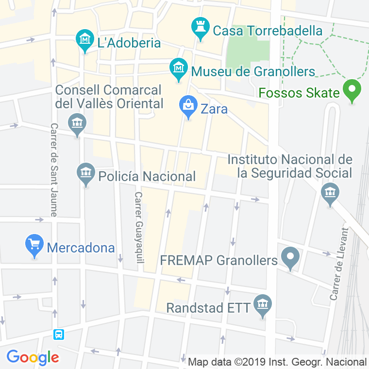 Código Postal calle Corona, plaça en Granollers
