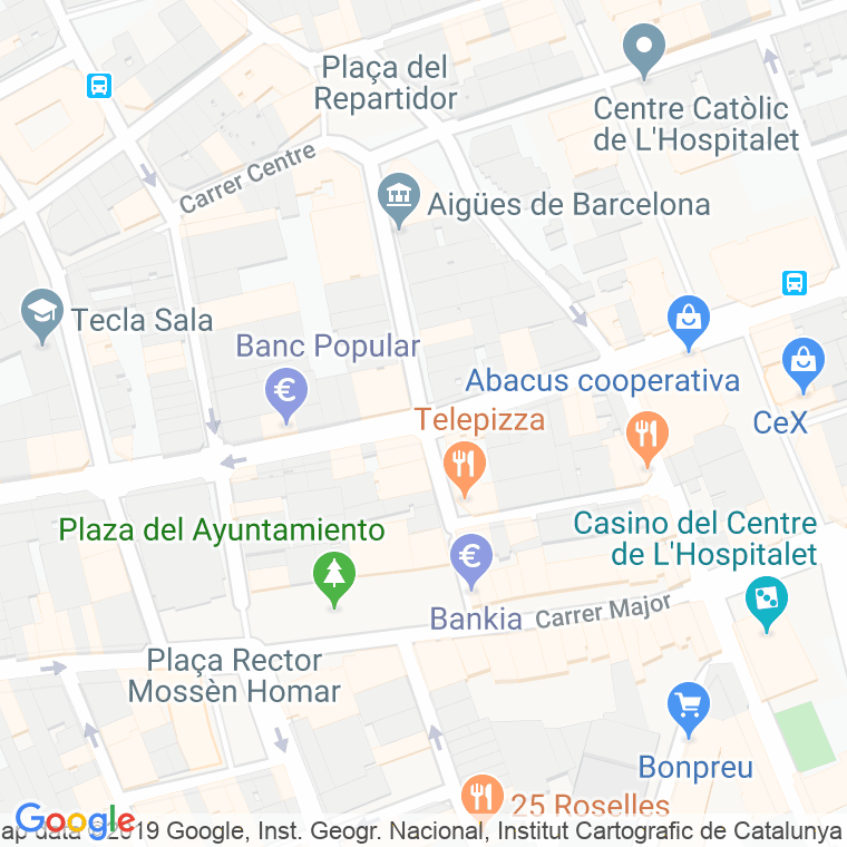 Código Postal calle Baro De Malda en Hospitalet de Llobregat,l'