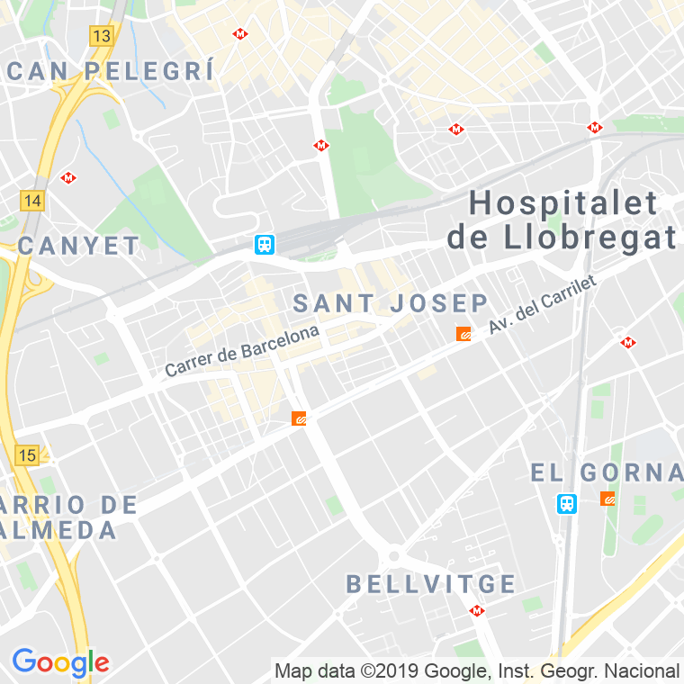 Código Postal calle Barri De La Muntaya en Hospitalet de Llobregat,l'