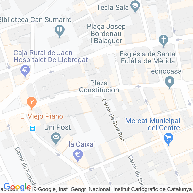 Código Postal calle Constitucio, plaça en Hospitalet de Llobregat,l'