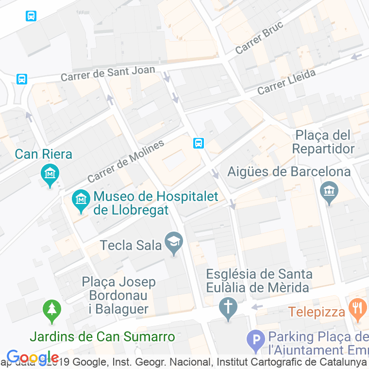 Código Postal calle Joan Pallares en Hospitalet de Llobregat,l'