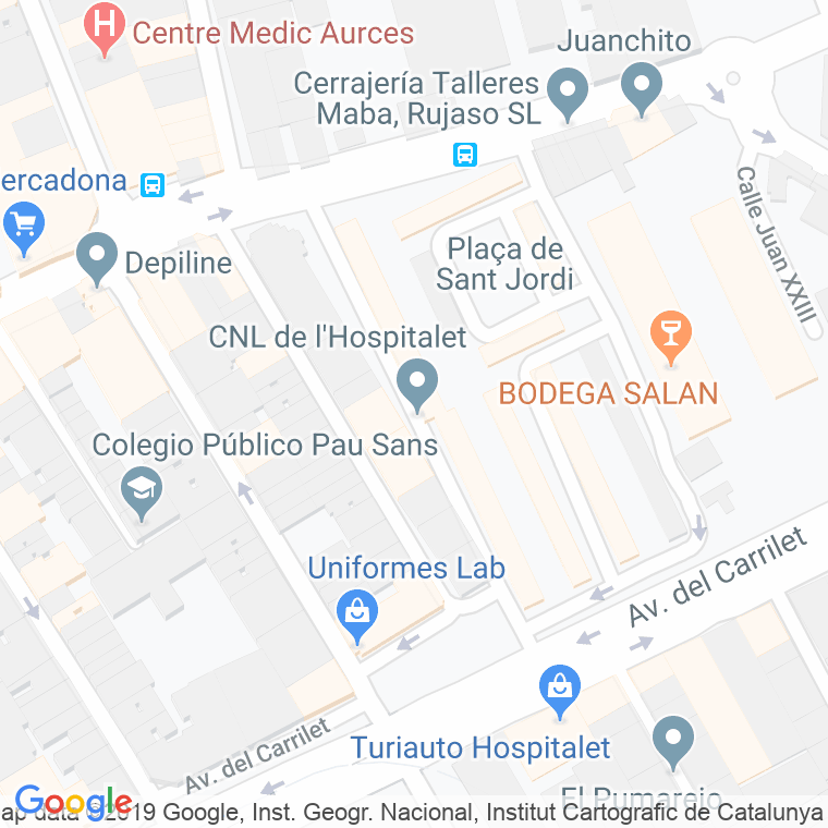 Código Postal calle Mare De Deu De La Merce en Hospitalet de Llobregat,l'