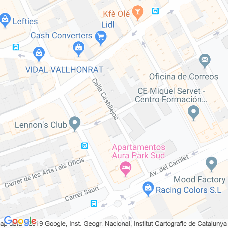 Código Postal calle Migdia en Hospitalet de Llobregat,l'