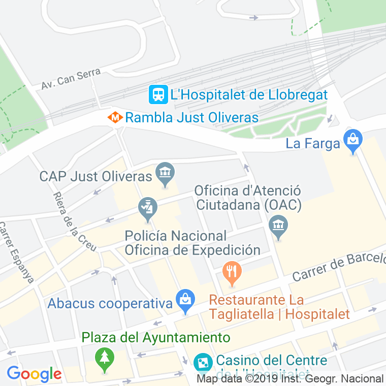 Código Postal calle Mossen Lluis Pañella en Hospitalet de Llobregat,l'