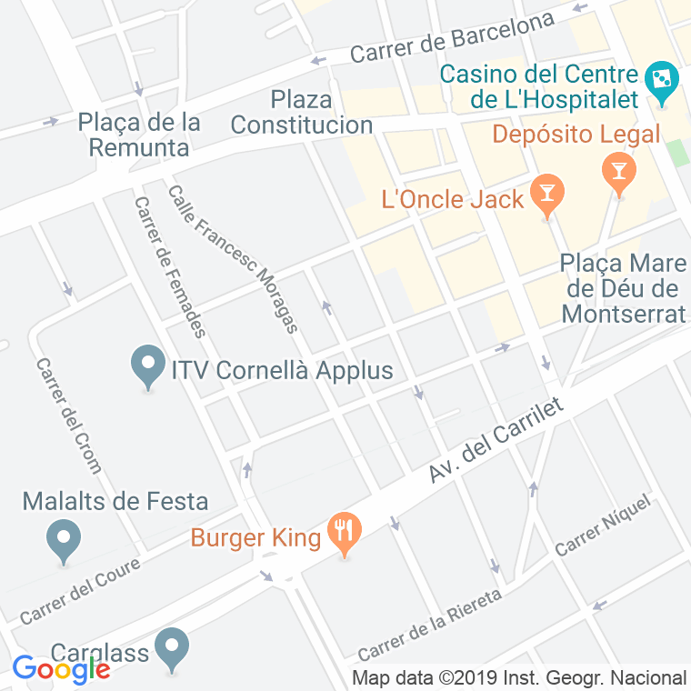 Código Postal calle Santa Rosa en Hospitalet de Llobregat,l'