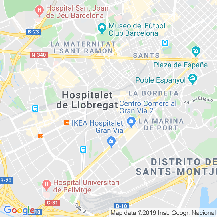 Código Postal calle Independencia   (Impares Del 43 Al Final)  (Pares Del 56 Al Final) en Hospitalet de Llobregat,l'