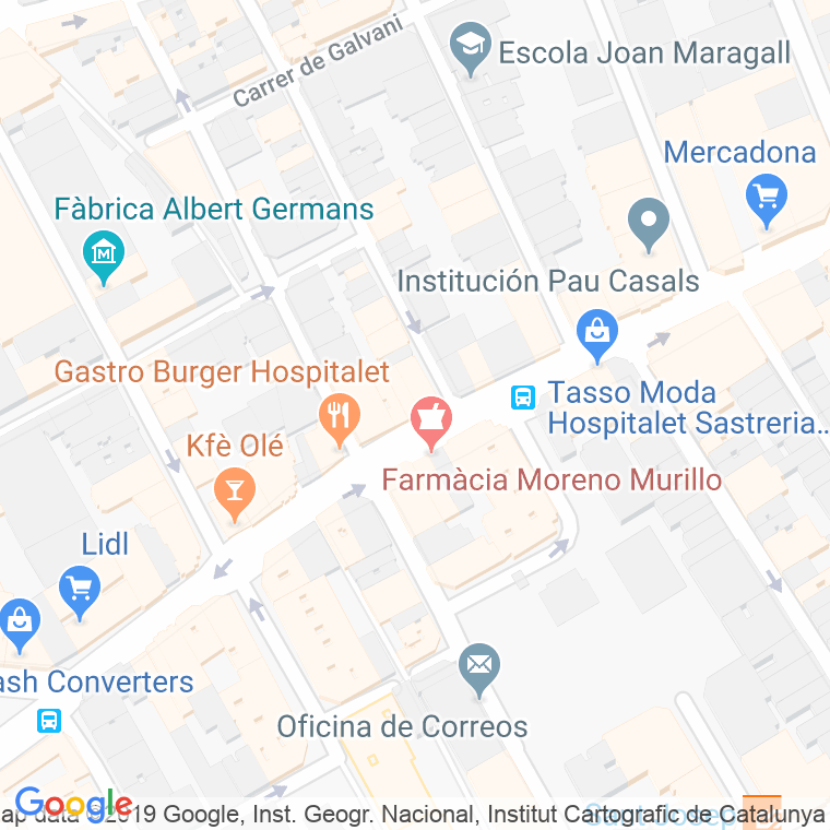 Código Postal calle Sabadell en Hospitalet de Llobregat,l'