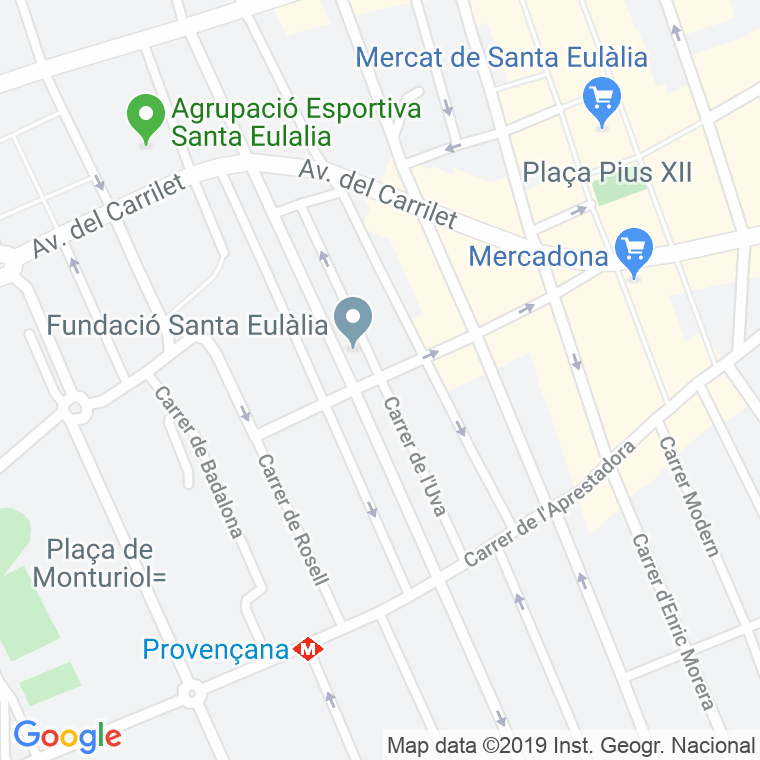 Código Postal calle Uva en Hospitalet de Llobregat,l'