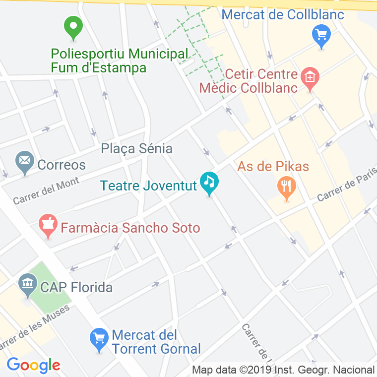 Código Postal calle Pujos   (Impares Del 1 Al 3)  (Pares Del 2 Al 4) en Hospitalet de Llobregat,l'