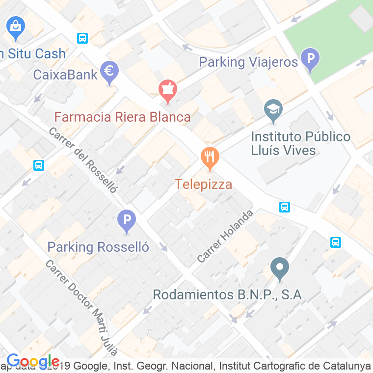 Código Postal calle Riera, passatge en Hospitalet de Llobregat,l'