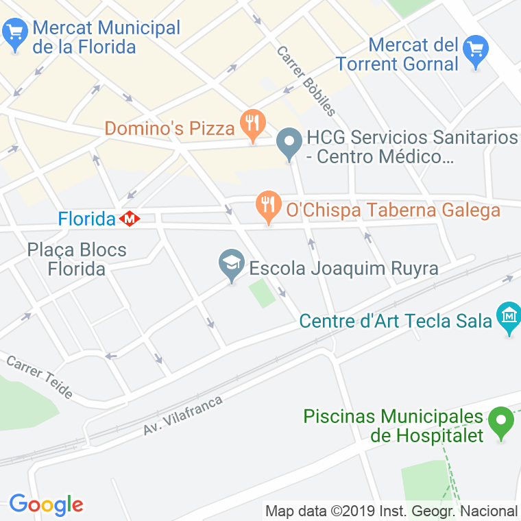 Código Postal calle Garrofers en Hospitalet de Llobregat,l'