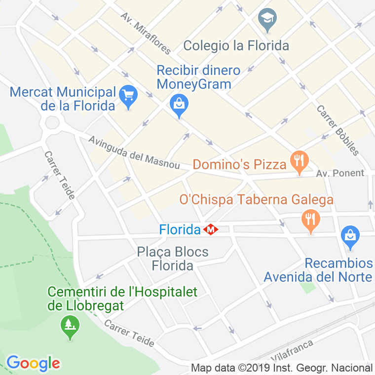 Código Postal calle Menorca en Hospitalet de Llobregat,l'