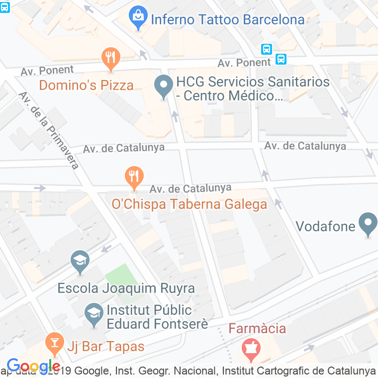 Código Postal calle Nord, avinguda en Hospitalet de Llobregat,l'