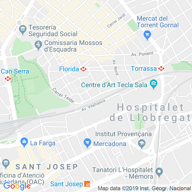 Código Postal calle Teide en Hospitalet de Llobregat,l'