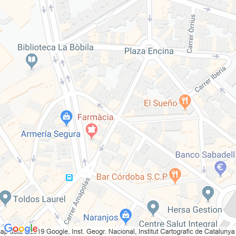 Código Postal calle Calderon De La Barca en Hospitalet de Llobregat,l'