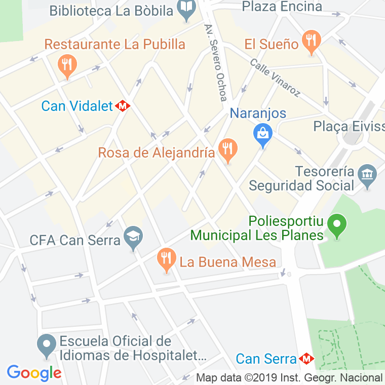 Código Postal calle Hierbabuena en Hospitalet de Llobregat,l'