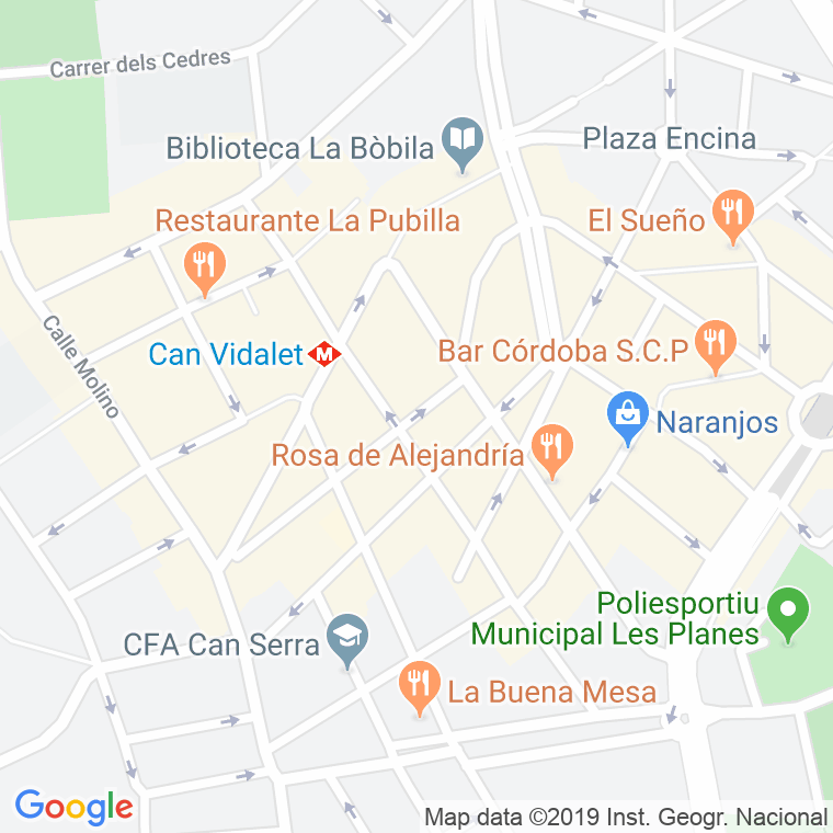 Código Postal calle Mina en Hospitalet de Llobregat,l'