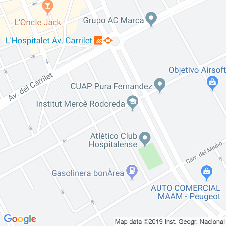 Código Postal calle Milans, pasaje en Hospitalet de Llobregat,l'