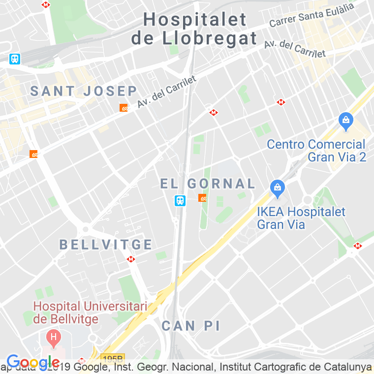 Código Postal calle Vilanova, avinguda (Pares Del 2 Al 8) en Hospitalet de Llobregat,l'