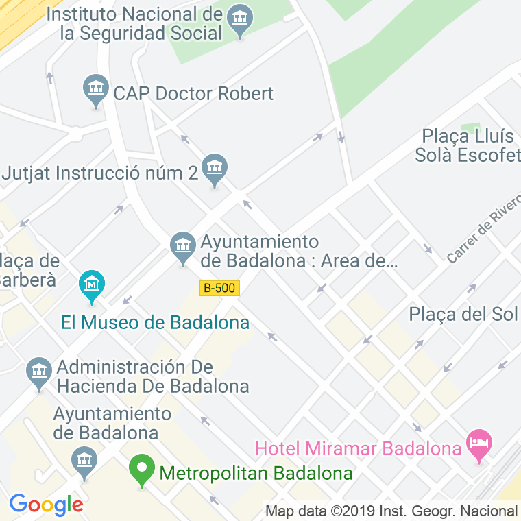 Código Postal calle Matamoros, riera en Badalona
