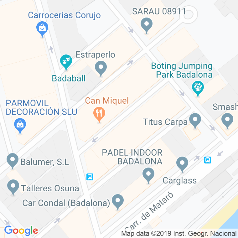 Código Postal calle Ramon Casas en Badalona