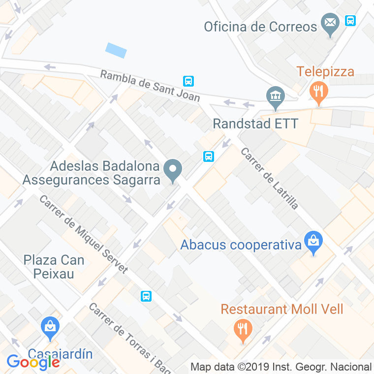 Código Postal calle Guixeras en Badalona