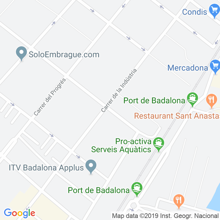 Código Postal calle Monturiol   (Pares Del 2 Al Final) en Badalona