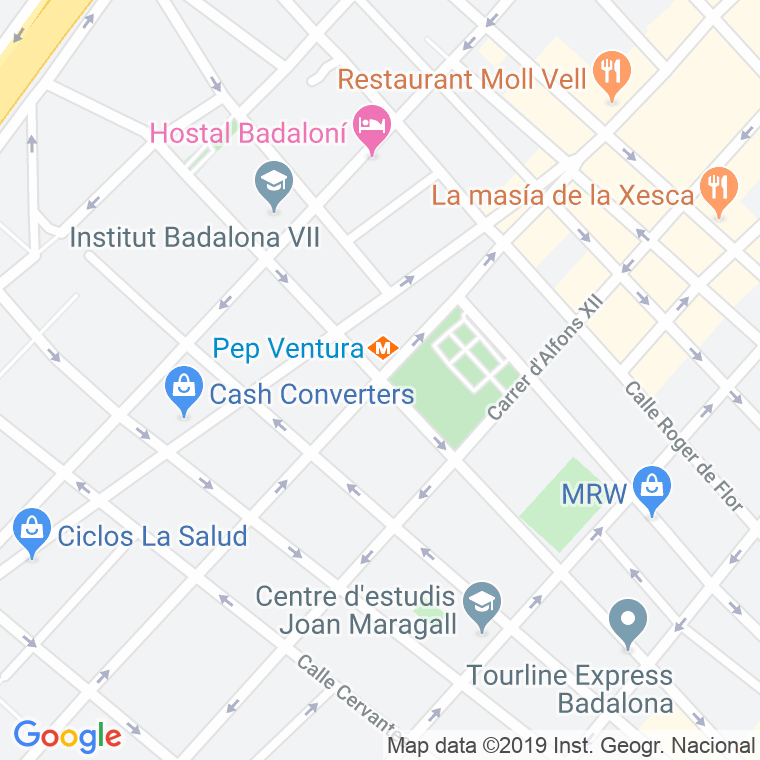 Código Postal calle Paisos Catalans, plaça en Badalona