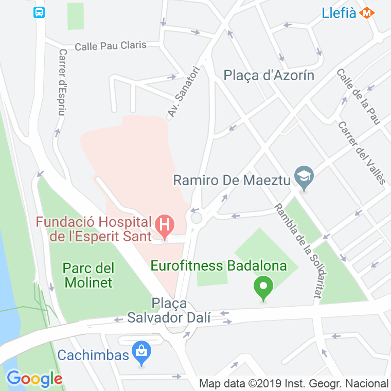 Código Postal calle Cardenal Vidal Barraquer, avinguda en Badalona