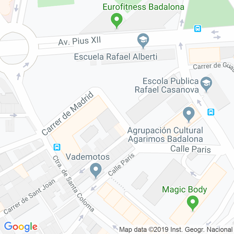 Código Postal calle Escorial en Badalona