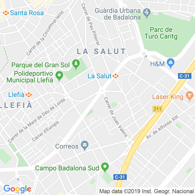 Código Postal calle Marques De Sant Mori, avinguda (Impares Del 1 Al 131)  (Pares Del 2 Al 50) en Badalona