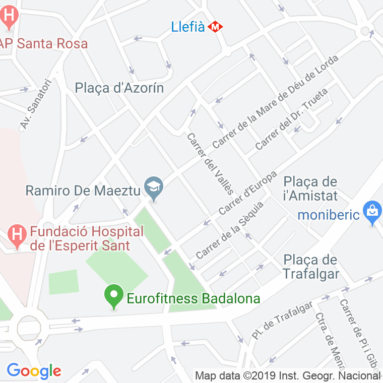 Código Postal calle Perez Galdos en Badalona