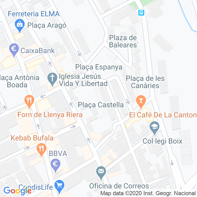 Código Postal calle Castella, plaça en Badalona