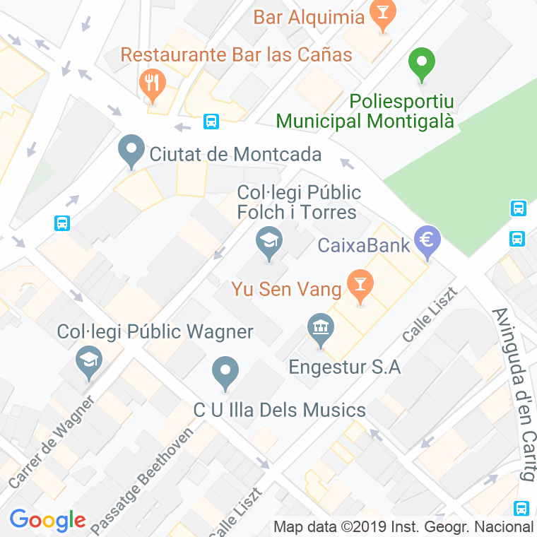 Código Postal calle Col.legi Public Julia Minguella, particular en Badalona
