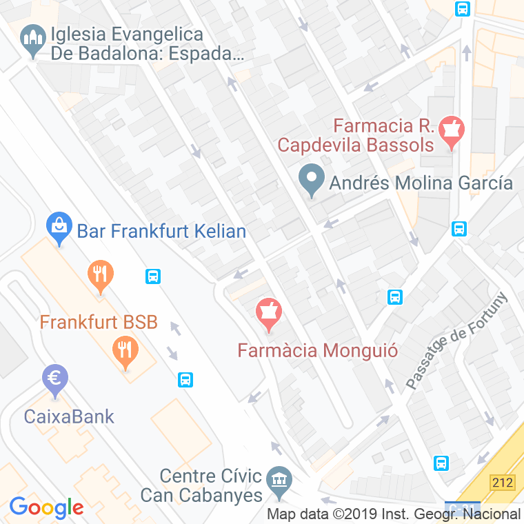 Código Postal calle Casas I Amigo en Badalona