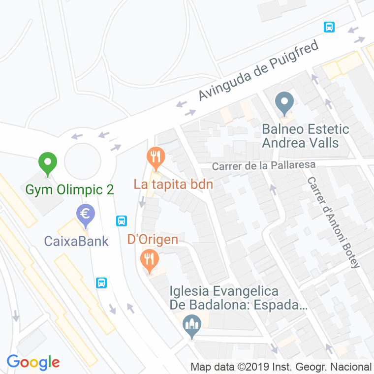Código Postal calle Mare De Deu De Fatima en Badalona