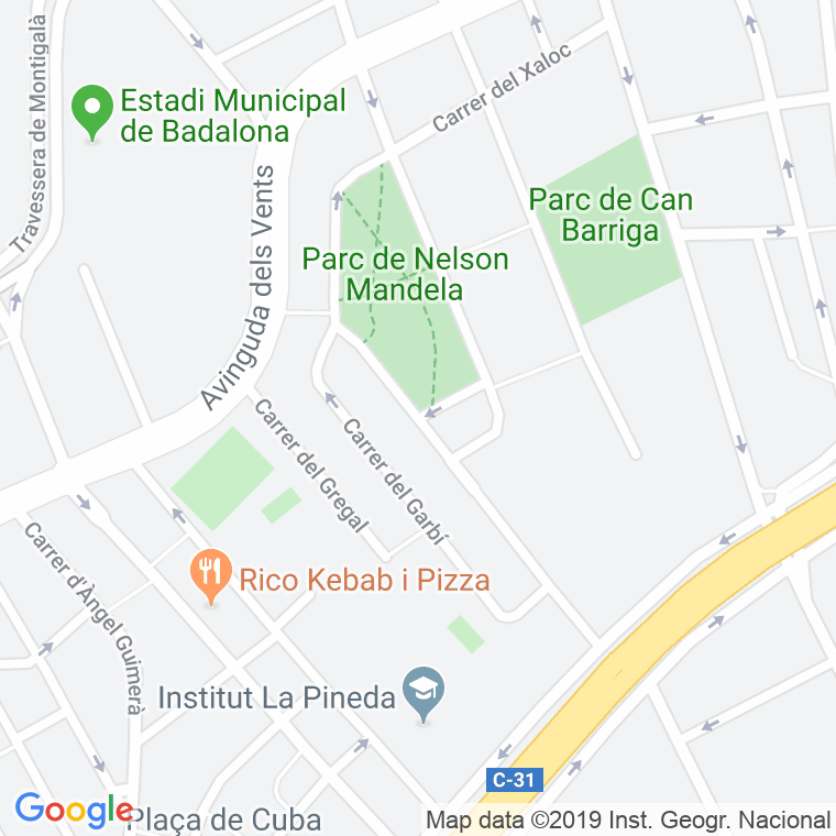 Código Postal calle Migjorn en Badalona