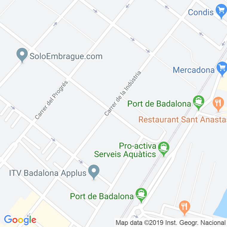 Código Postal calle Monturiol   (Impares Del 1 Al Final) en Badalona