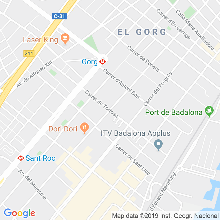 Código Postal calle Tortosa en Badalona