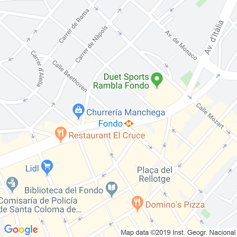 Código Postal calle Jardi Beethoven en Santa Coloma de Gramanet