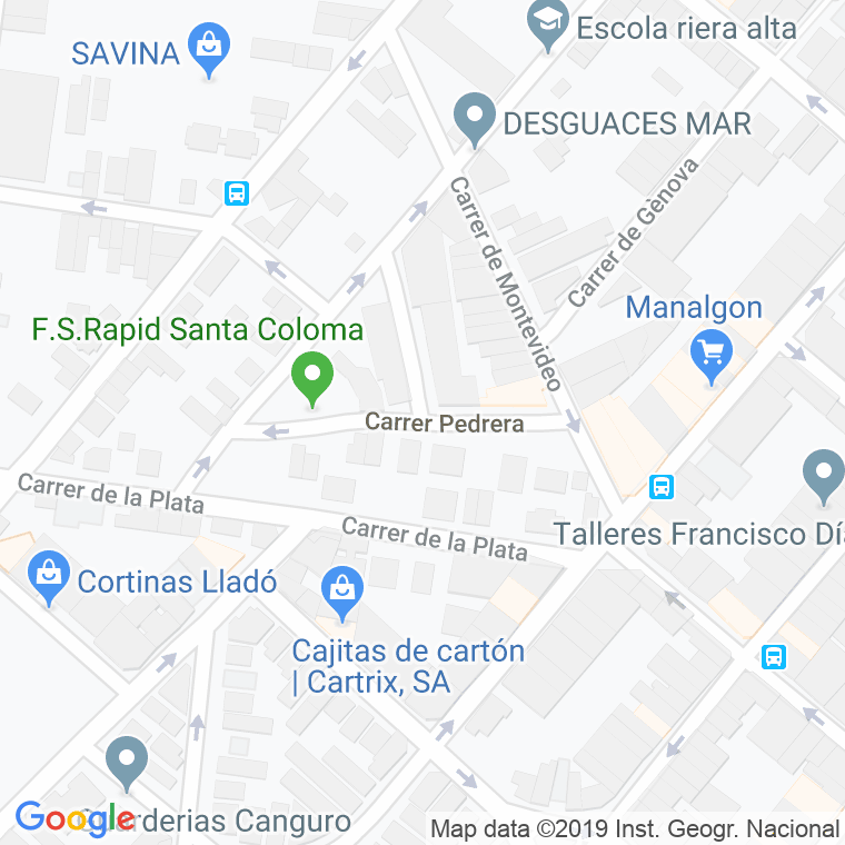Código Postal calle Pedrera en Santa Coloma de Gramanet
