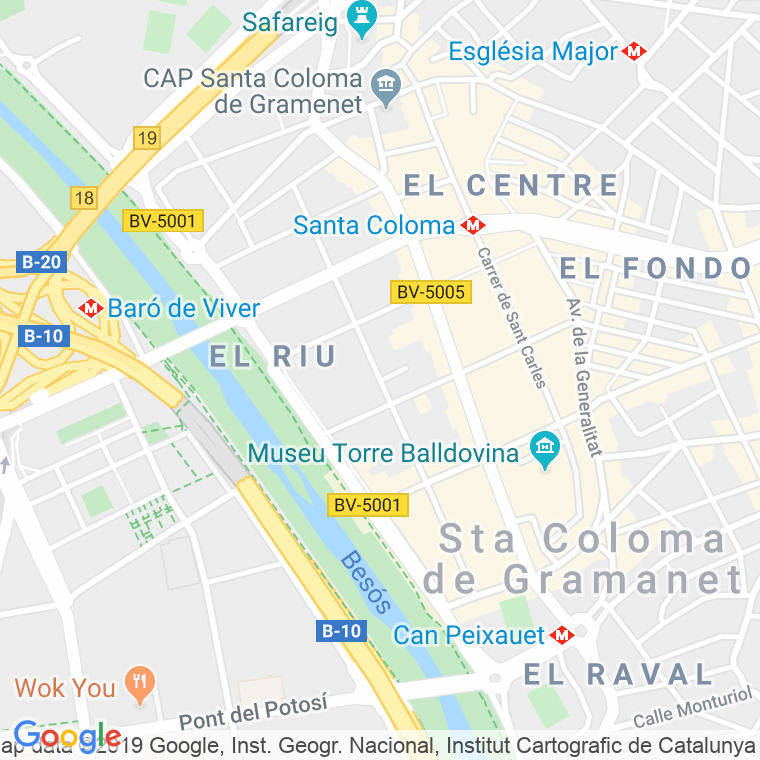 Código Postal calle Sant Joaquim   (Impares Del 1 Al 25)  (Pares Del 2 Al 26) en Santa Coloma de Gramanet