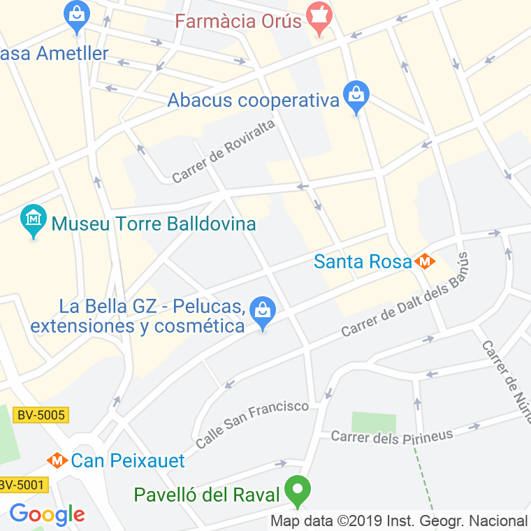 Código Postal calle Roselles   (Impares Del 1 Al 19)  (Pares Del 2 Al 16) en Santa Coloma de Gramanet
