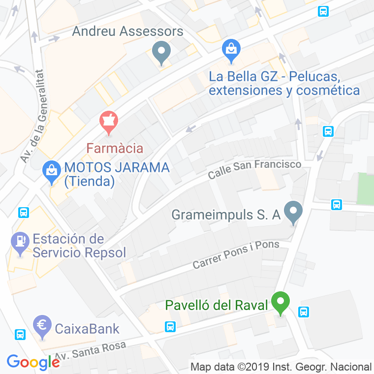Código Postal calle Sant Francesc en Santa Coloma de Gramanet
