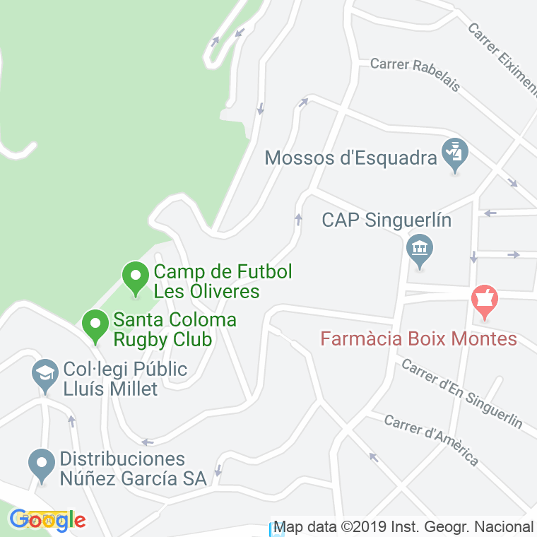 Código Postal calle Montseny en Santa Coloma de Gramanet