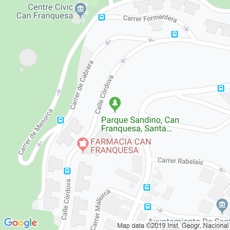 Código Postal calle Parc Sandino en Santa Coloma de Gramanet