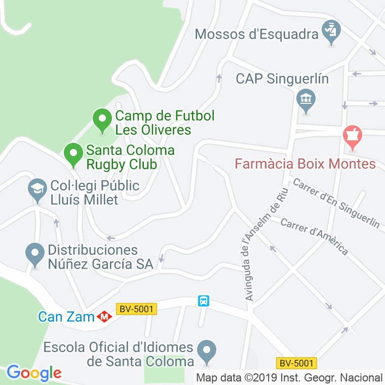 Código Postal calle Sants en Santa Coloma de Gramanet