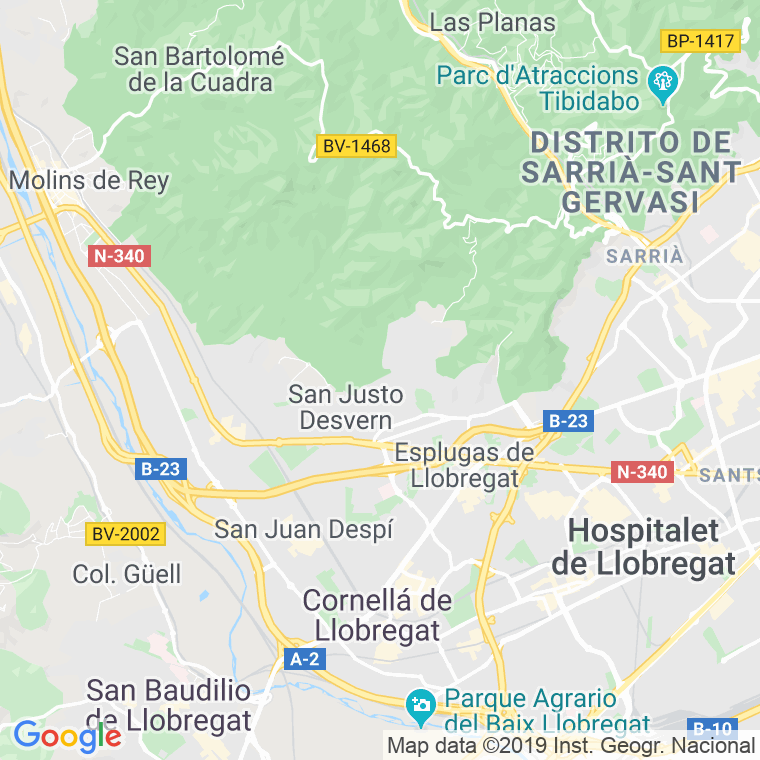 Código Postal de Sant Just Desvern en Barcelona